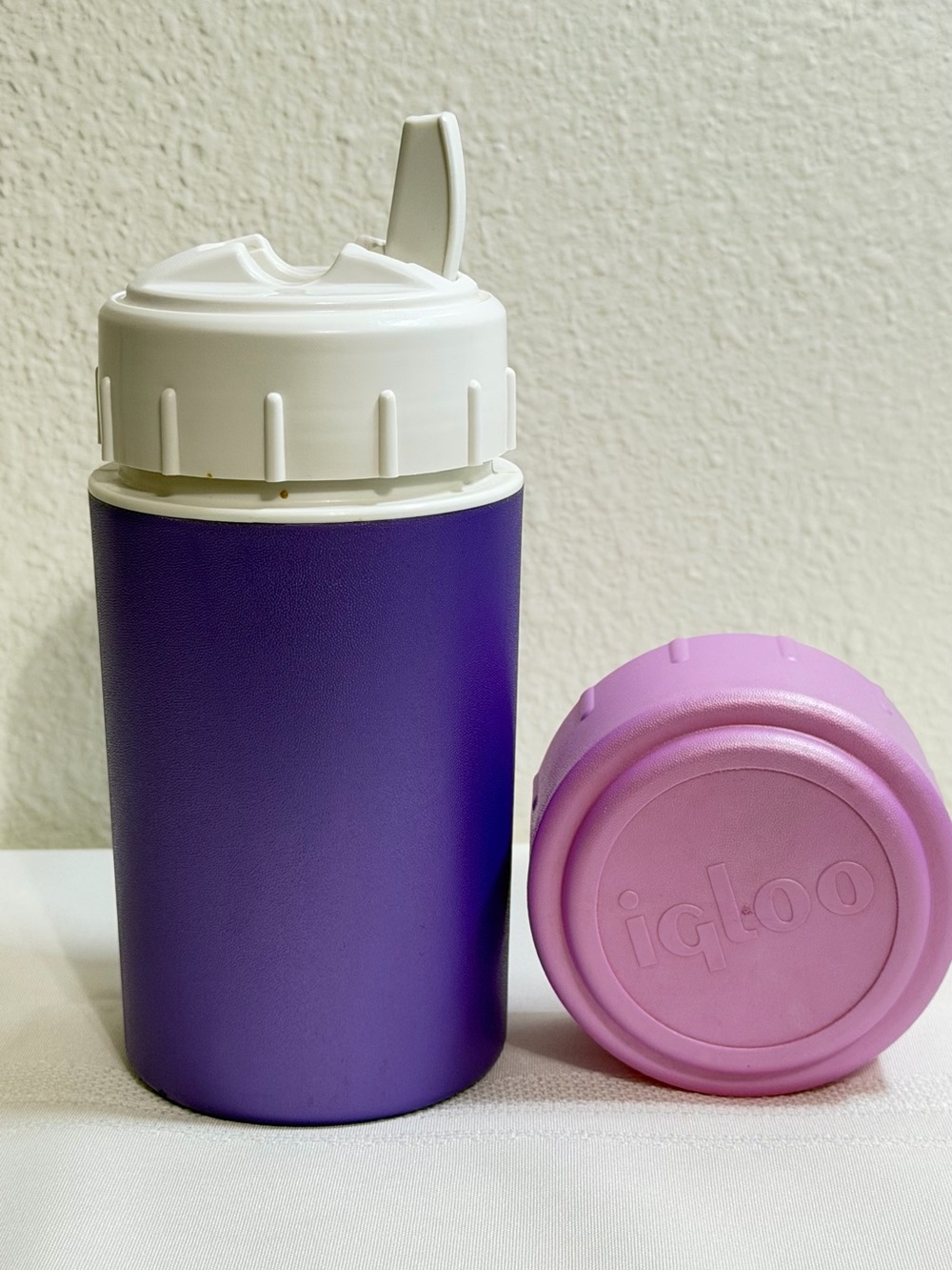 Igloo Thermos 12oz Purple Vintage Made In The USA Camping Hiking Lunchbox Retro